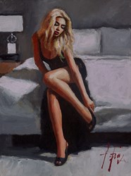Valeria by Fabian Perez - Original Painting on Stretched Canvas sized 12x16 inches. Available from Whitewall Galleries
